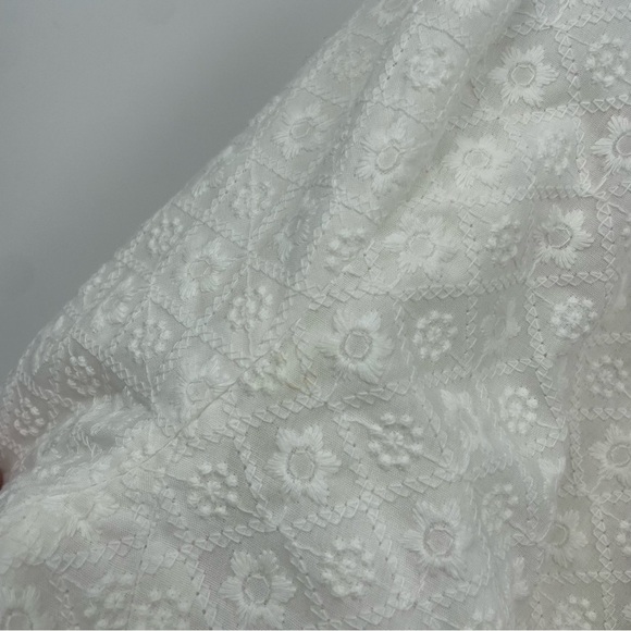 Draper James RSVP Eyelet Textured Notch Lapel Blazer White XXL - Picture 9 of 9